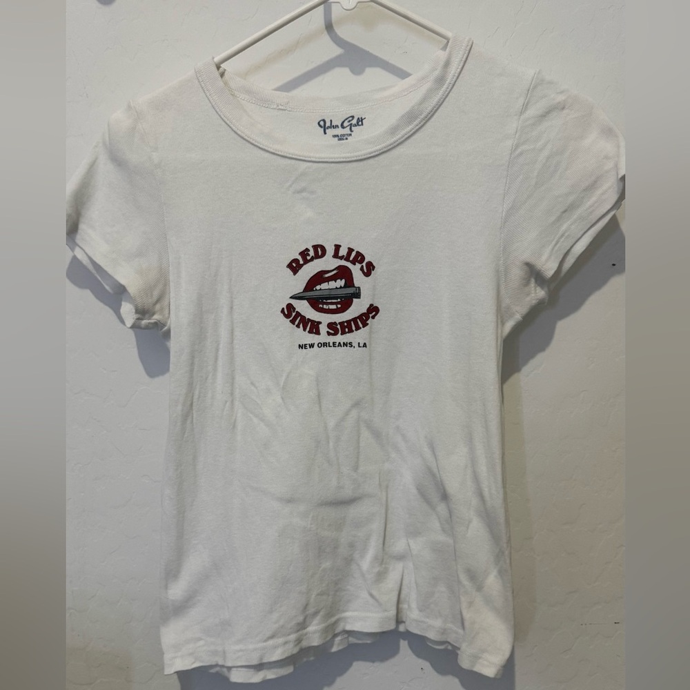 White brandy tee shirt